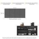 Ver imagem 4 de Aparador Buffet 4 portas Veneza Multimóveis Grafite