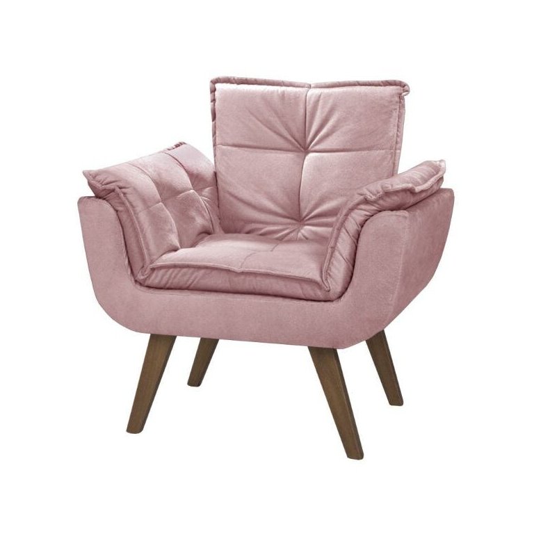 Poltrona Opala Base Palito 1 Lugar - Rose