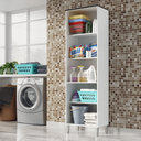 Ver imagem 2 de Armario Lavanderia Rebeca 2 Portas 1,96m Pés Reguláveis Branco