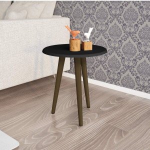 Mesa Lateral Retrô Brilhante 48cm Decor Móveis Bechara