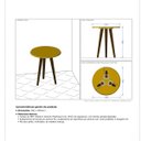Ver imagem 3 de Mesa Lateral Retrô Brilhante 48cm Decor Móveis Bechara