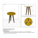 Ver imagem 3 de Mesa Lateral Retrô Brilhante Decor Móveis Bechara
