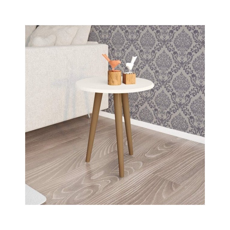 Mesa Lateral Retrô Brilhante Decor Móveis Bechara