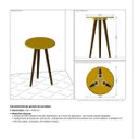 Ver imagem 3 de Mesa de Apoio Estilo Vintage Retrô Brilhante Decor Móveis Bechara