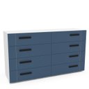 Ver imagem 2 de Cômoda Lisboa com 8 Gavetas 150x83,5cm Branco/Azul 240838
