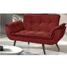 Poltrona Namoradeira Orion 02 lugares Base Palito - Bordô - 2