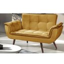 Ver imagem 2 de Poltrona Namoradeira Orion 02 lugares Base Palito - amarelo