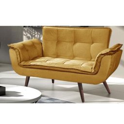 Poltrona Namoradeira Orion 02 lugares Base Palito - amarelo - 2