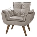 Ver imagem 1 de Poltrona Orion 01 Lugar Base Palito - Capuccino