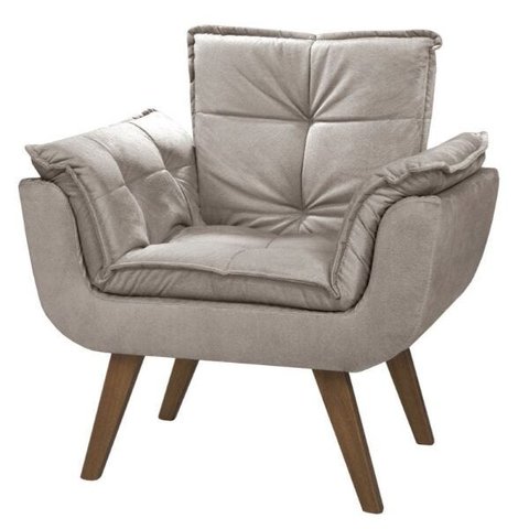 Poltrona Orion 01 Lugar Base Palito - Capuccino