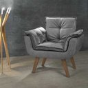 Ver imagem 2 de Poltrona Orion 01 Lugar Base Palito - Cinza