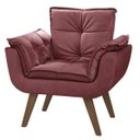 Ver imagem 1 de Poltrona Decorativa Sala Recepção Escritório 01 Lugar Base Palito - Bordô