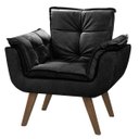 Ver imagem 1 de Poltrona Orion 01 lugar Base Palito - Preto