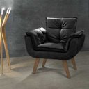 Ver imagem 2 de Poltrona Orion 01 lugar Base Palito - Preto