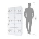 Ver imagem 7 de ARMÁRIO ESCANINHO 8 PORTAS COM RODAPÉ M202.2021.B MUNDI MOVEIS