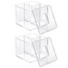 Kit 2 Organizadores de Maquiagens com Tampa 3 Divisórias Dello Acrílico Cristal Porta Cotonete - 1