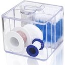 Ver imagem 3 de Kit 2 Organizadores de Maquiagens com Tampa 3 Divisórias Dello Acrílico Cristal Porta Cotonete