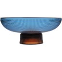 Ver imagem 2 de BERETTA CENTRO MESA 10x25x25cm VIDRO AZUL COM PÉ