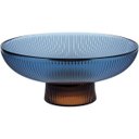 Ver imagem 1 de BERETTA CENTRO MESA 10x25x25cm VIDRO AZUL COM PÉ