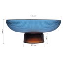 Ver imagem 5 de BERETTA CENTRO MESA 10x25x25cm VIDRO AZUL COM PÉ