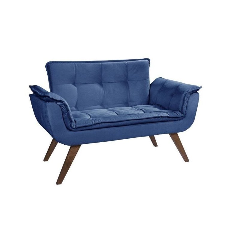 Poltrona Namoradeira Orion 2 Lugares Base Palito - Azul Bic