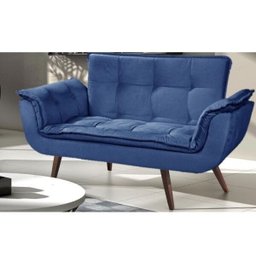 Poltrona Namoradeira Orion 2 Lugares Base Palito - Azul Bic - 2
