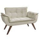 Ver imagem 1 de Poltrona Namoradeira Orion 02 lugares Base Palito - Bege