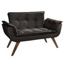 Ver imagem 1 de Poltrona Namoradeira Orion 02 lugares Base Palito - Marrom