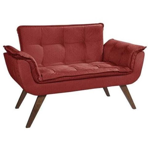 Poltrona Namoradeira Orion 02 lugares Base Palito - Vermelho