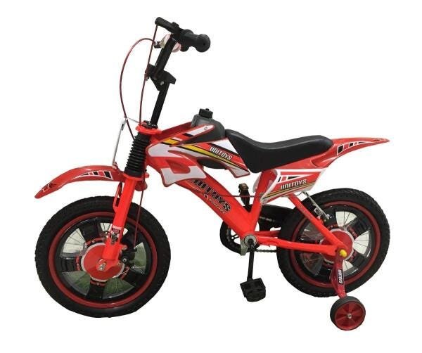 Bike Moto Cross Vermelha Aro 16, Uni Toys, 90 : : Esporte