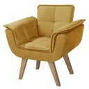 Ver imagem 1 de Poltrona Opala New Base Palito - Amarelo