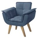 Ver imagem 1 de Poltrona Opala New Base Palito - Azul Bic