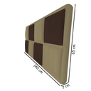 Ver imagem 2 de Painel Estofado Bianca 140 cm Para Cama Box Quarto Casal MV Estofados Suede Bege Suede Marrom