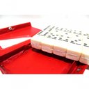 Ver imagem 3 de Jogo de Dominó de Osso Estojo com 28 Peças Vermelho