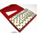 Ver imagem 4 de Jogo de Dominó de Osso Estojo com 28 Peças Vermelho