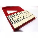 Ver imagem 5 de Jogo de Dominó de Osso Estojo com 28 Peças Vermelho