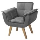 Ver imagem 1 de Poltrona Opala New Base Palito - Cinza