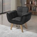 Ver imagem 2 de Poltrona Opala New Base Palito - Preto