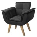 Ver imagem 1 de Poltrona Opala New Base Palito - Preto