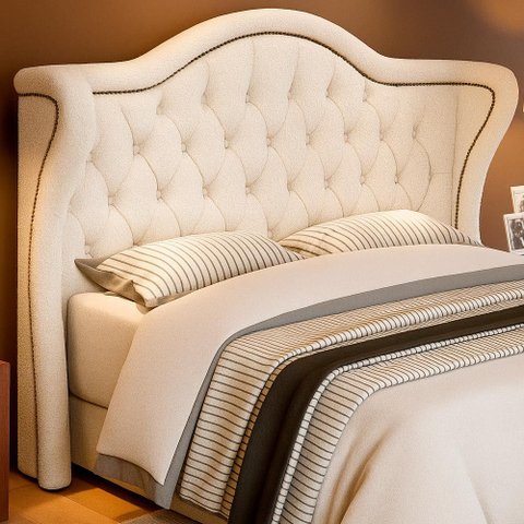 Cabeceira para Cama Box Queen 180cm Dorian Bouclé Off White - Sallar Home