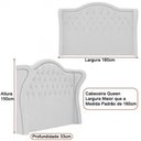 Ver imagem 3 de Cabeceira para Cama Box Queen 180cm Dorian Bouclé Off White - Sallar Home