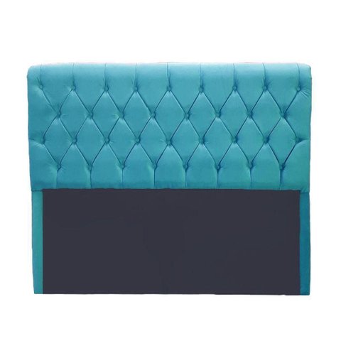 Cabeceira Lady 1,60 Suede Azul Turquesa - Dominic Decor