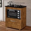 Ver imagem 1 de Balcão para Cooktop 1 Porta Basculante Salvia Kaiki Móveis