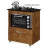 Balcão para Cooktop 1 Porta Basculante Salvia Kaiki Móveis - 2