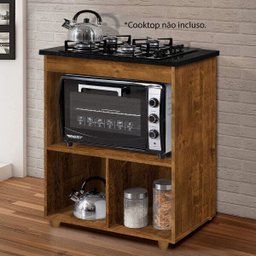 Balcão para Cooktop 1 Porta Basculante Salvia Kaiki Móveis - 5
