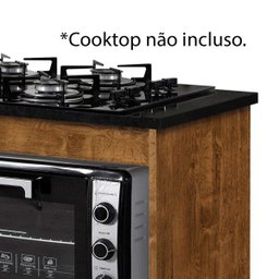 Balcão para Cooktop 1 Porta Basculante Salvia Kaiki Móveis - 7
