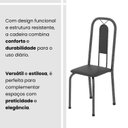 Ver imagem 5 de Cadeiras para Sala de Jantar 4 Unidades Lívia Prata/Preto Liso/Martelado