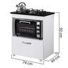Balcão para Cooktop 1 Porta Basculante Salvia Kaiki Móveis - 3
