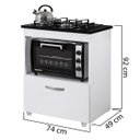Ver imagem 3 de Balcão para Cooktop 1 Porta Basculante Salvia Kaiki Móveis