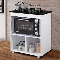 Balcão para Cooktop 1 Porta Basculante Salvia Kaiki Móveis - 5